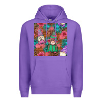 Purple floral easter gnomes seamless pattern Premium Hoodie - Artiststas