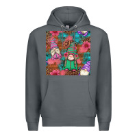Rock floral easter gnomes seamless pattern Premium Hoodie - Artiststas