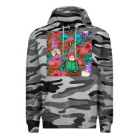 Slate Camo floral easter gnomes seamless pattern Premium Hoodie - Artiststas