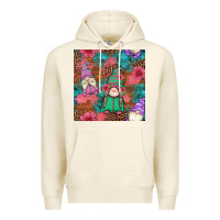 Tofu floral easter gnomes seamless pattern Premium Hoodie - Artiststas