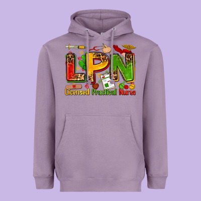 Licensed Practical Nurse Heavyweight Hoodie Designed By Zillion Design Studio