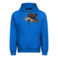 Cobalt Atlantic Sailfish Illustrations Urban Hoodie - LillyAllenDesigns