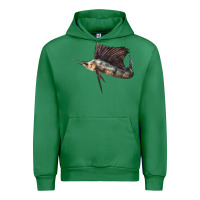 Emerald Atlantic Sailfish Illustrations Urban Hoodie - LillyAllenDesigns