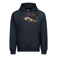 Navy Atlantic Sailfish Illustrations Urban Hoodie - LillyAllenDesigns