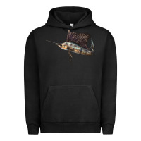 Pigment Black Atlantic Sailfish Illustrations Urban Hoodie - LillyAllenDesigns