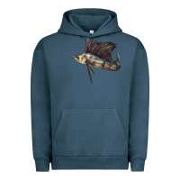 Pigment Midnight Navy Atlantic Sailfish Illustrations Urban Hoodie - LillyAllenDesigns
