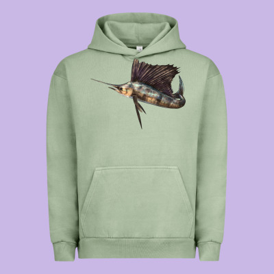 Atlantic Sailfish Illustrations Urban Hoodie Designed By Lillyallendesigns