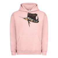 Pigment Salmon Atlantic Sailfish Illustrations Urban Hoodie - LillyAllenDesigns