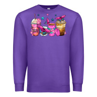 Purple antisocial butterfly coffee cups Premium Sweatshirt - Zillion Design Studio