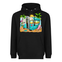 Black summer caravan Heavyweight Hoodie - texasbilliewilder