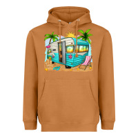 Meerkat summer caravan Heavyweight Hoodie - texasbilliewilder