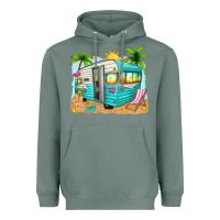 Sage summer caravan Heavyweight Hoodie - texasbilliewilder