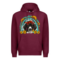 Burgundy german shorthaired pointer western rainbow Premium Hoodie - Artiststas