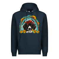 Navy german shorthaired pointer western rainbow Premium Hoodie - Artiststas
