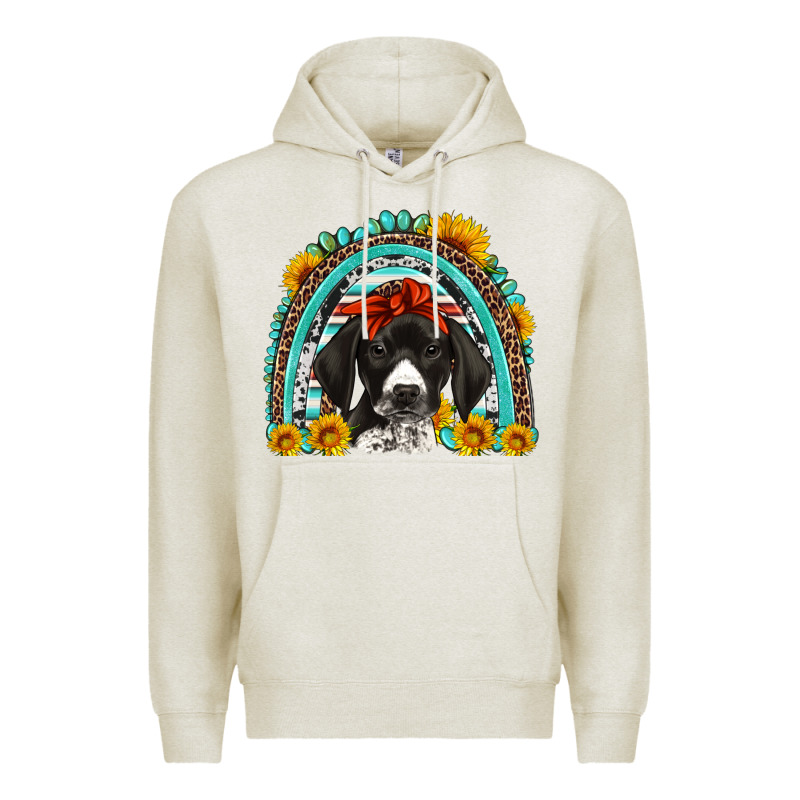 German Shorthaired Pointer Western Rainbow Premium Hoodie by Artiststas | Teevron