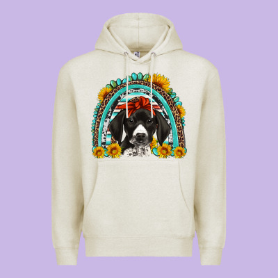 German Shorthaired Pointer Western Rainbow Premium Hoodie Designed By Artiststas