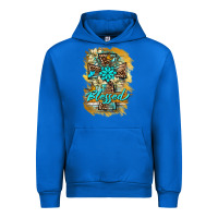 Cobalt western cross blessed lily butterfly Urban Hoodie - BarkalooDesign