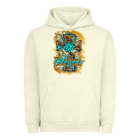 Pigment Pistachio western cross blessed lily butterfly Urban Hoodie - BarkalooDesign