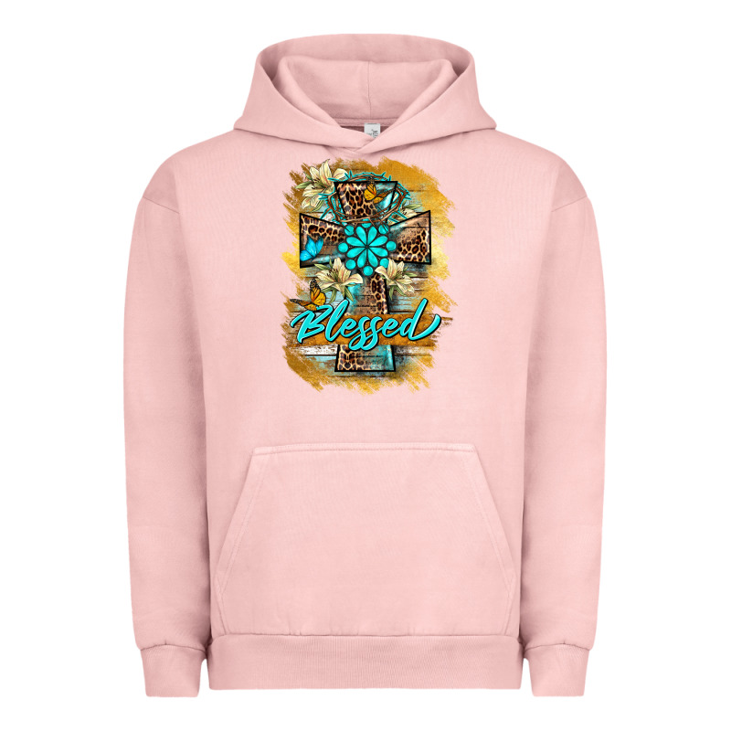 Western Cross Blessed Lily Butterfly Urban Hoodie by BarkalooDesign | Teevron