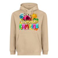 Mushroom summer camping Heavyweight Hoodie - texasbilliewilder