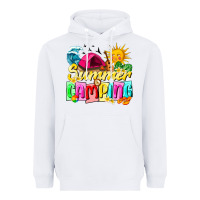 White summer camping Heavyweight Hoodie - texasbilliewilder