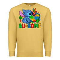 Antique Gold ausome stitch autism Premium Sweatshirt - Zillion Design Studio