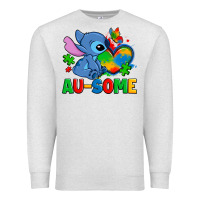 Oatmeal Heather ausome stitch autism Premium Sweatshirt - Zillion Design Studio
