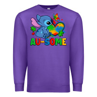 Purple ausome stitch autism Premium Sweatshirt - Zillion Design Studio