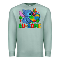 Seafoam ausome stitch autism Premium Sweatshirt - Zillion Design Studio