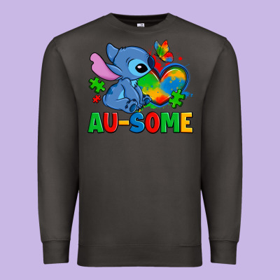 Ausome Stitch Autism Premium Sweatshirt Designed By Zillion Design Studio