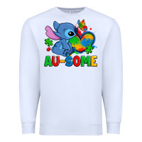 White ausome stitch autism Premium Sweatshirt - Zillion Design Studio