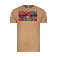 Vintage Camel french bulldog floral license plate Vintage Tee - Artiststas