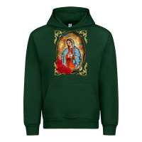 Forest Green our lady of guadalupe frame Urban Hoodie - BarkalooDesign