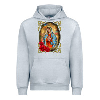 Heather Grey our lady of guadalupe frame Urban Hoodie - BarkalooDesign