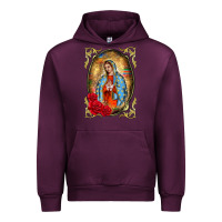 Mauve Wine our lady of guadalupe frame Urban Hoodie - BarkalooDesign
