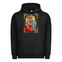 Pigment Black our lady of guadalupe frame Urban Hoodie - BarkalooDesign