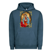 Pigment Midnight Navy our lady of guadalupe frame Urban Hoodie - BarkalooDesign