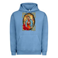 Pigment Pebble Blue our lady of guadalupe frame Urban Hoodie - BarkalooDesign