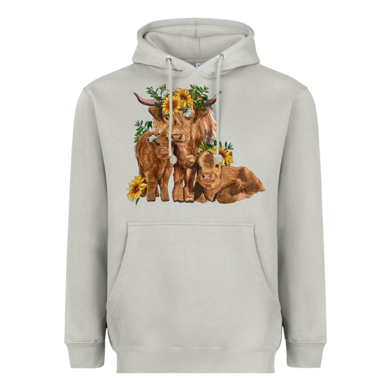 Highland Cow Family Heavyweight Hoodie by RanaPortraitStore | Teevron