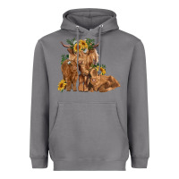 Storm highland cow family Heavyweight Hoodie - RanaPortraitStore