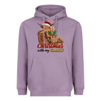 Christmas With My Family Highland Cow Cattle And Calves Heavyweight Hoodie | Teevron