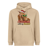 Mushroom christmas with my family highland cow cattle and calves Heavyweight Hoodie - RanaPortraitStore