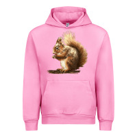 Fuchsia Pink Squirrels Urban Hoodie - LillyAllenDesigns