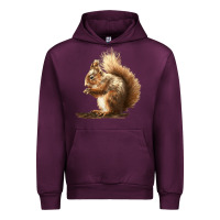 Mauve Wine Squirrels Urban Hoodie - LillyAllenDesigns