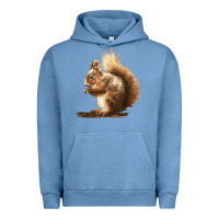 Pigment Pebble Blue Squirrels Urban Hoodie - LillyAllenDesigns