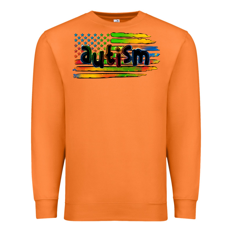 Autism American Flag Premium Sweatshirt by Zillion Design Studio | Teevron