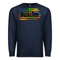 Navy autism american flag Premium Sweatshirt - Zillion Design Studio