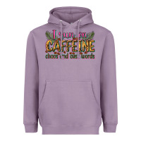 Lavender i run on caffeine chaos and cuss words Heavyweight Hoodie - Zillion Design Studio