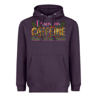 Plum i run on caffeine chaos and cuss words Heavyweight Hoodie - Zillion Design Studio