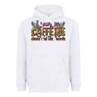 White i run on caffeine chaos and cuss words Heavyweight Hoodie - Zillion Design Studio